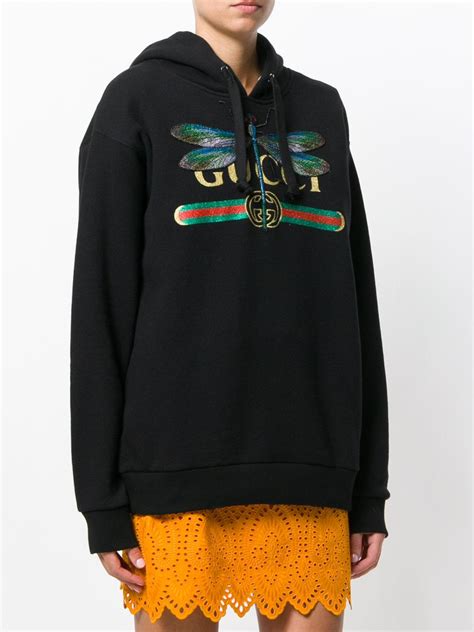 gucci black hoodie women|Gucci hoodie images.